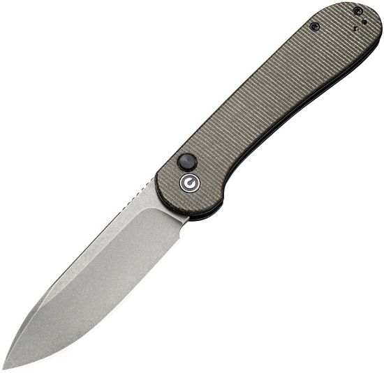 Civivi Elementum Button Lock Dark Green Micarta