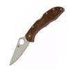 Bilde av Spyderco Delica Flat Ground Brown