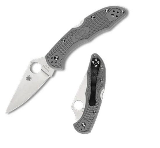 Bilde av Spyderco Delica Flat Ground Gray